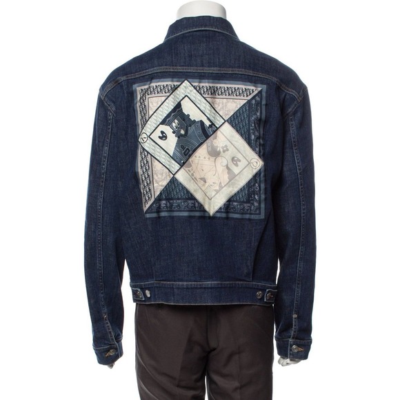 NWT RARE Dior x Kenny Scharf Denim 'Playing Cards' Jacket - Picture 1 of 16